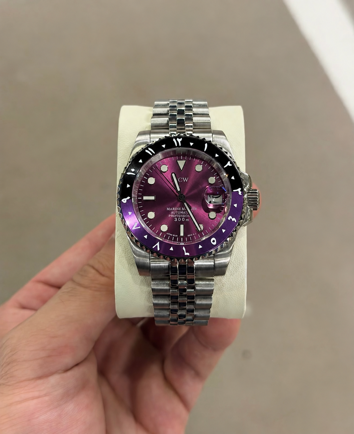 Midnight Plum Aurora Dial