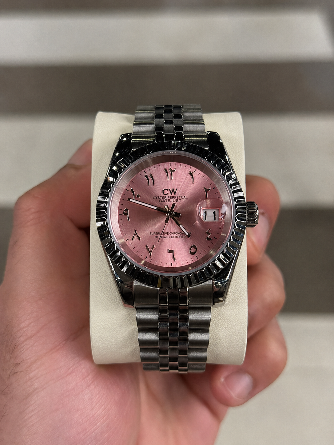 Baby Pink Arabic Dial