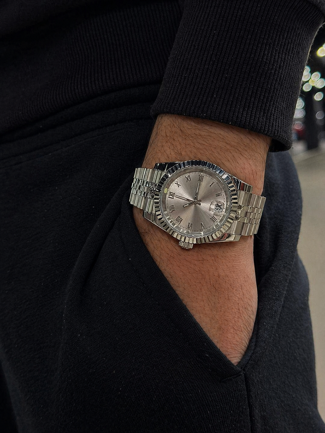 Chrome Roman Numeral Dial
