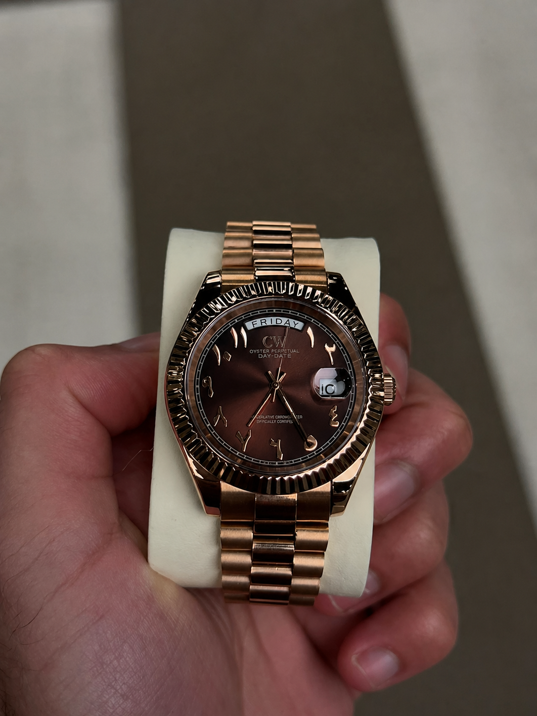 Champagne Rose Arabic Dial