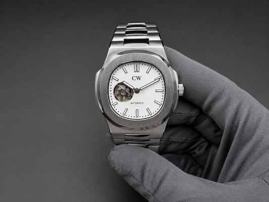 Nautilus Open White Dial