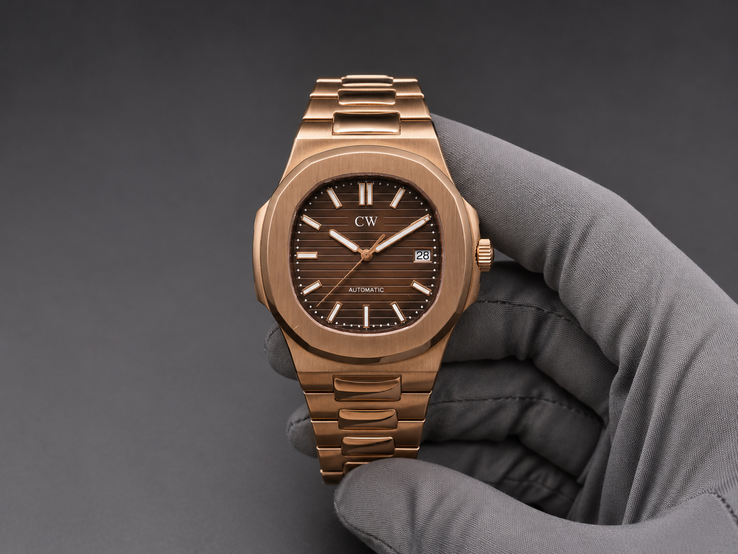 Nautilus Gold Rose Dial