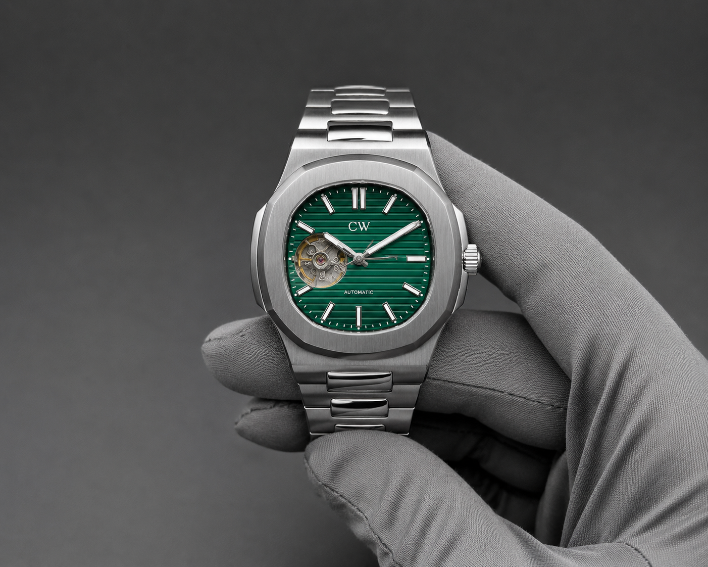 Nautilus Open Green Dial