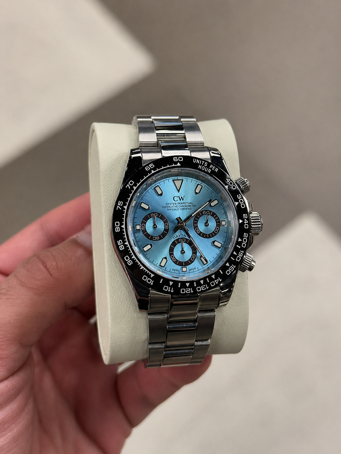 Ice Blue Racer Dial